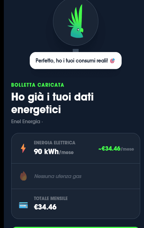 Schermata Karica — 1 · Bolletta